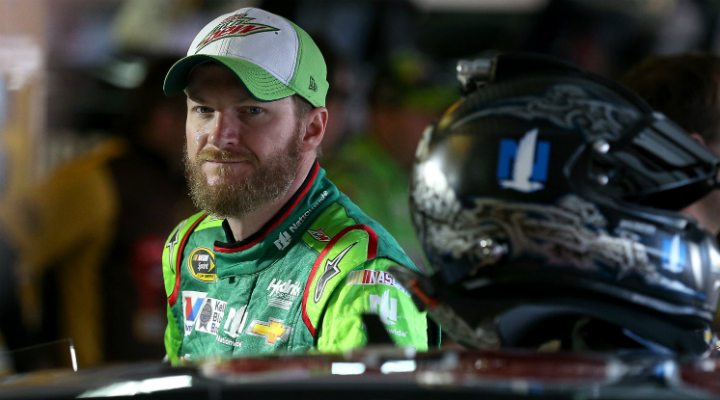 Dale Earnhardt, Jr. with helmet
