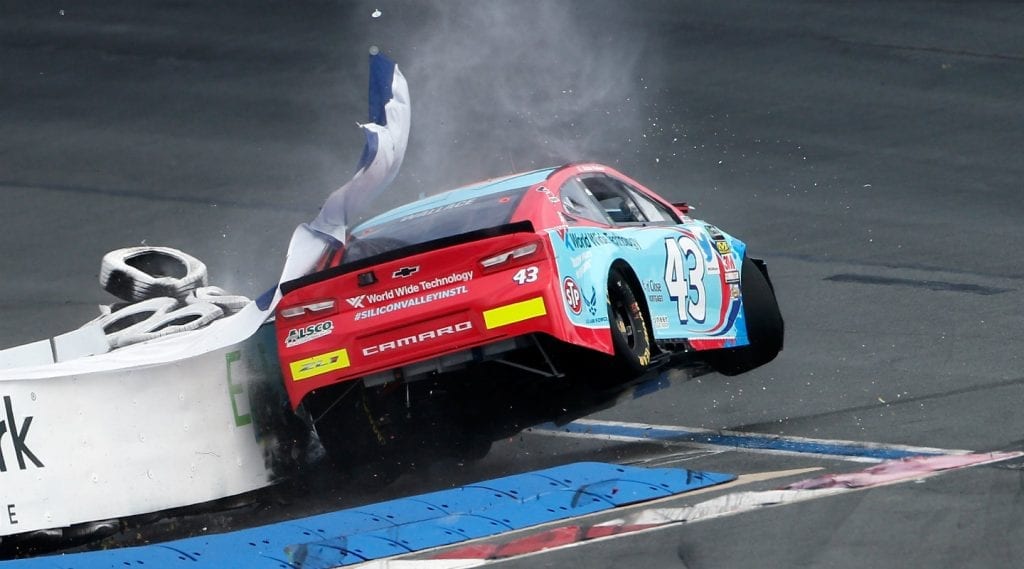 Bubba Wallace Wreck Charlotte Roval Fantasy NASCAR