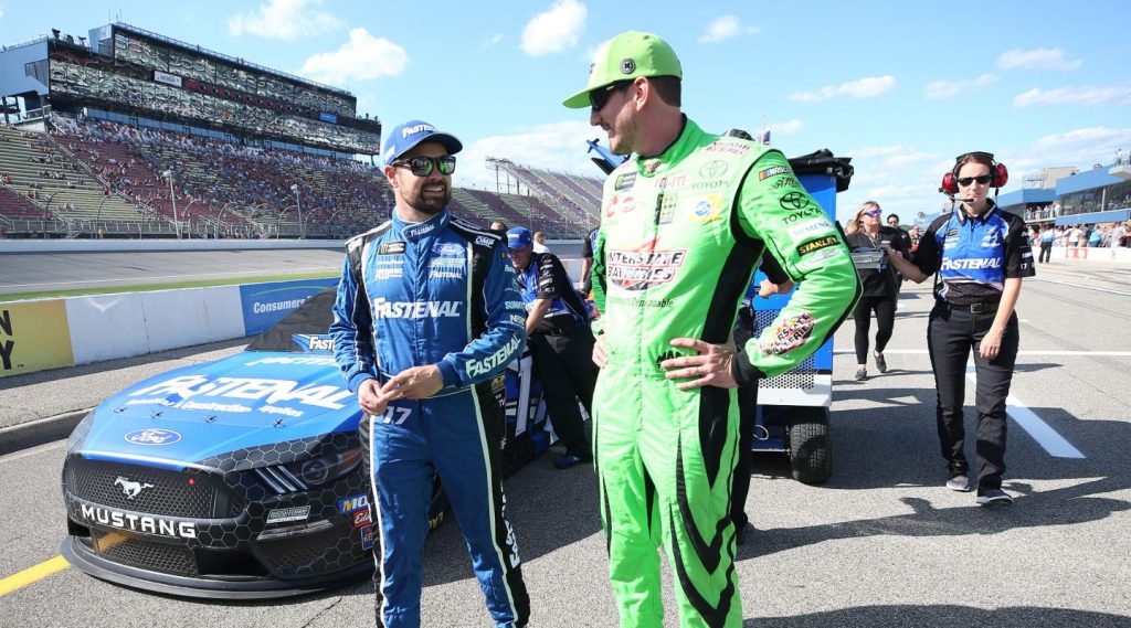 Ricky Stenhouse Jr Kyle Busch Michigan Pit Road