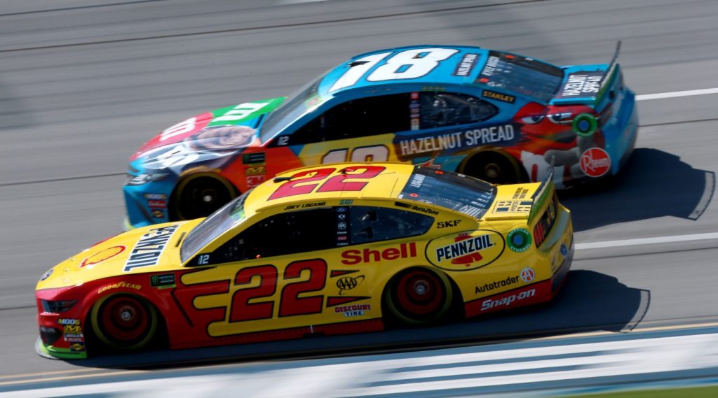 Joey Logano Kyle Busch Practice Talladega