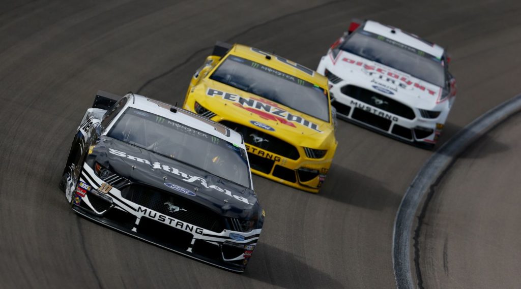 Las Vegas Motor Speedway practice with Almirola leading Logano and Keselowski