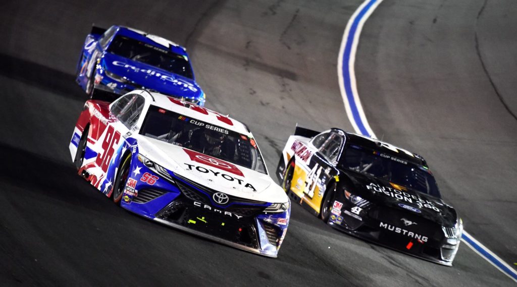 Daniel Suarez, Cole Custer, Matt Kenseth (Kyle Larson's car) Racing at Charlotte 2020