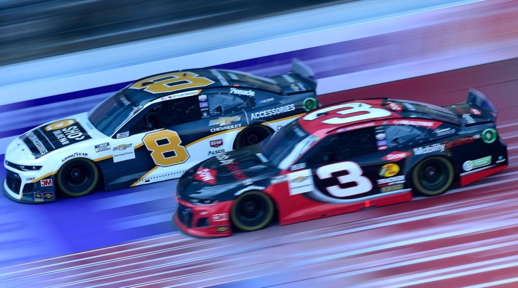 Tyler Reddick and Austin Dillon racing at Michigan International Speedway 2020