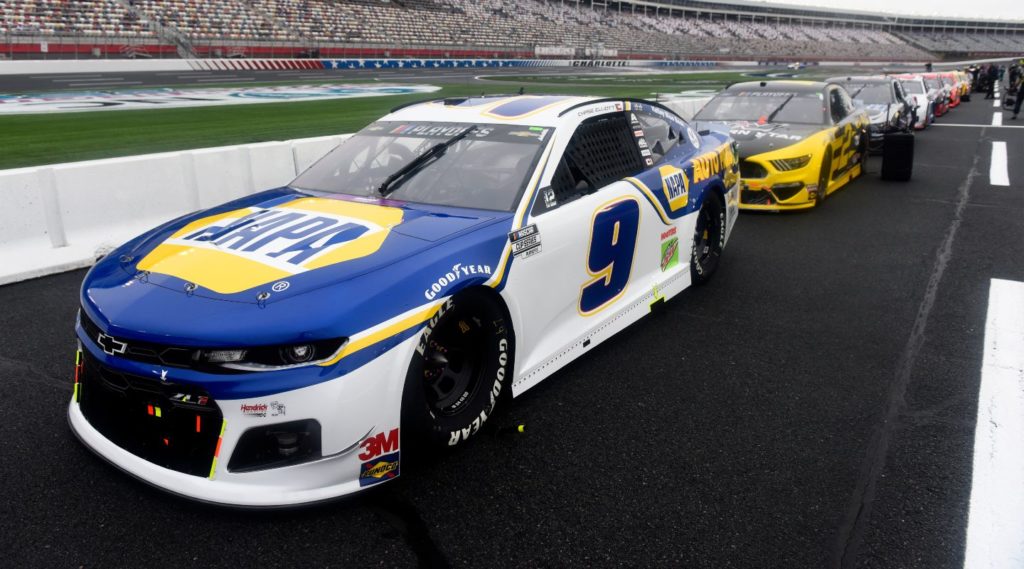 Chase Elliott sitting on grid at Charlotte ROVAL 2020