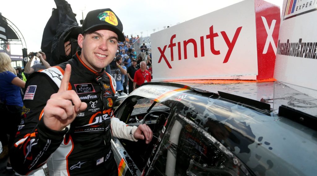 Noah Gragson winner sticker at Daytona Xfinity 2020