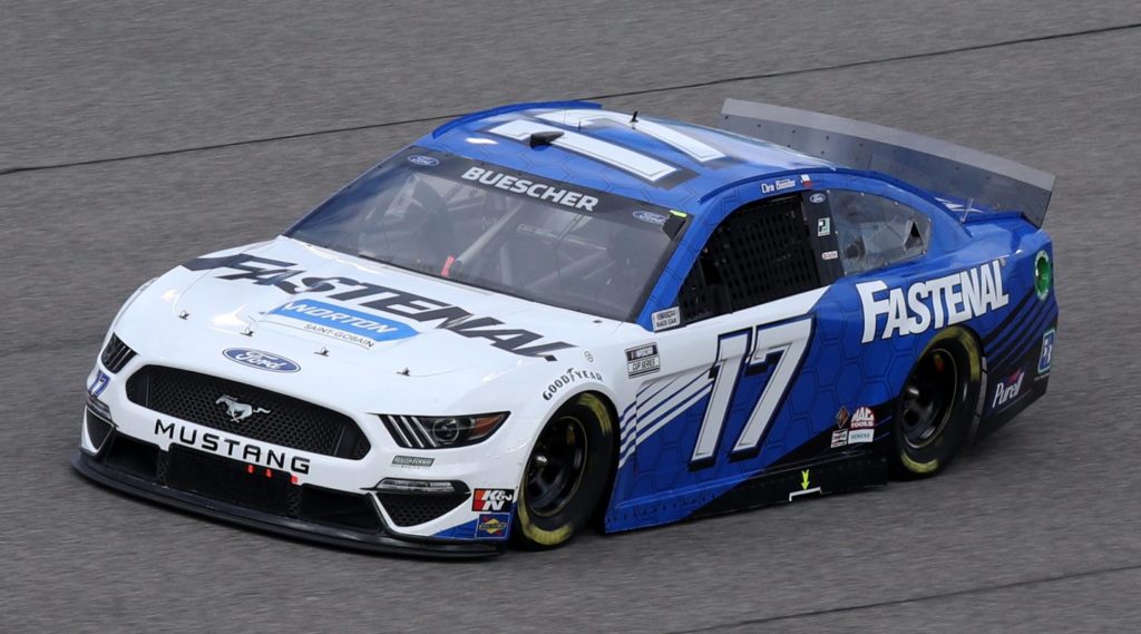 Chris Buescher #17 Ford racing at Homestead-Miami Speedway 2021