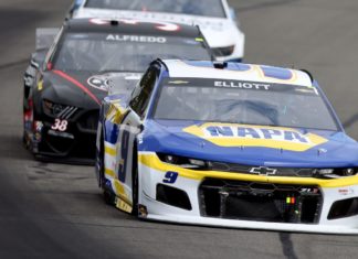 FanDuel NASCAR Driver Projections for the Martinsville Playoff Race Chase Elliott racing Anthony Alfredo at Pocono 2021