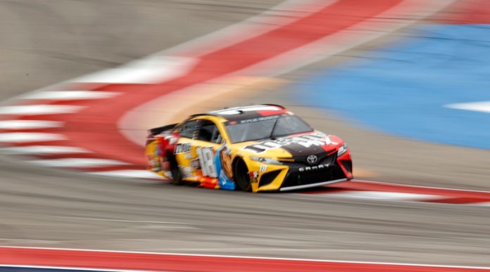 Kyle Busch curb hopping at COTA road course
