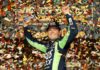 Sharps Moving NASCAR Betting Lines For Auto Club Speedway Race Erik Jones celebrating in victory lane at Darlington 2022